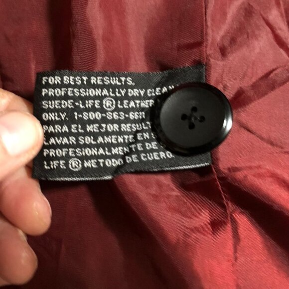 Worthington Womens Moto Blazer Leather Jacket Large Black Three-Button Collared - Picture 12 of 16